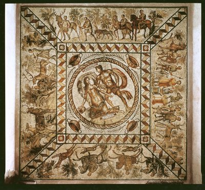 Daphne Pursued by Apollo Surrounded by Hunting Scenes by Roman